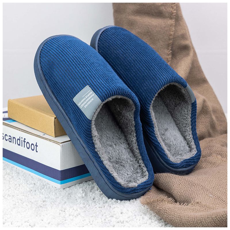 Warme pantoffels (blauw)