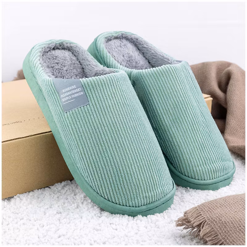 Warme pantoffels (groen)