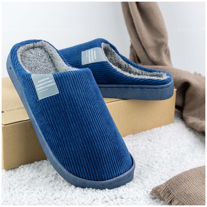 Warme pantoffels (blauw)