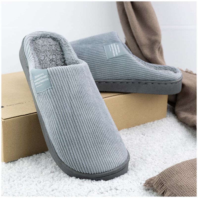 Warme pantoffels (grijs)