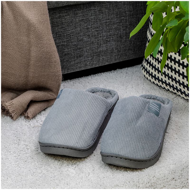 Warme pantoffels (grijs)