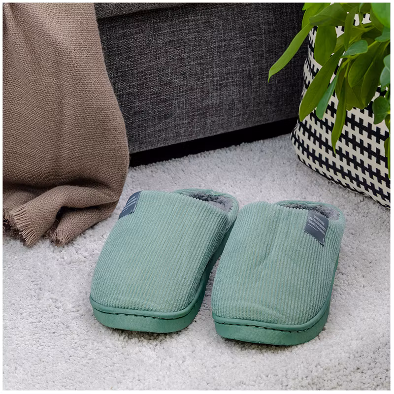 Warme pantoffels (groen)