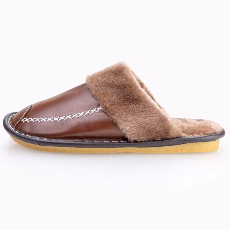 Warme pantoffels (bruin)