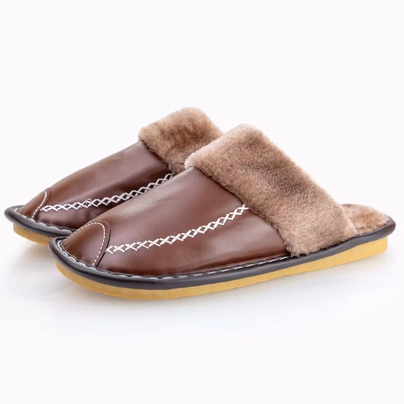 Warme pantoffels (bruin)