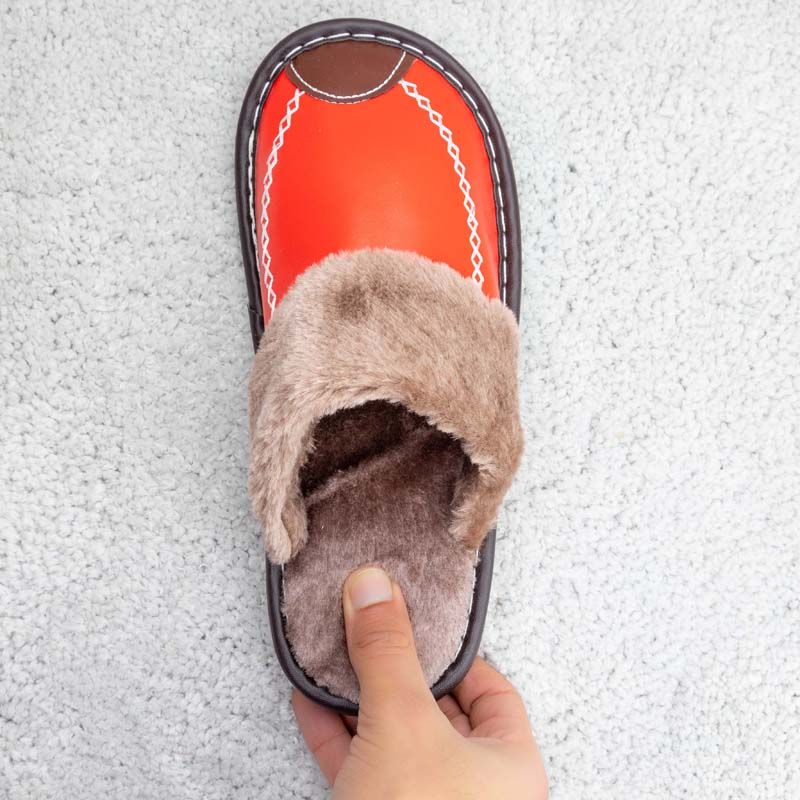 Warme pantoffels (rood)