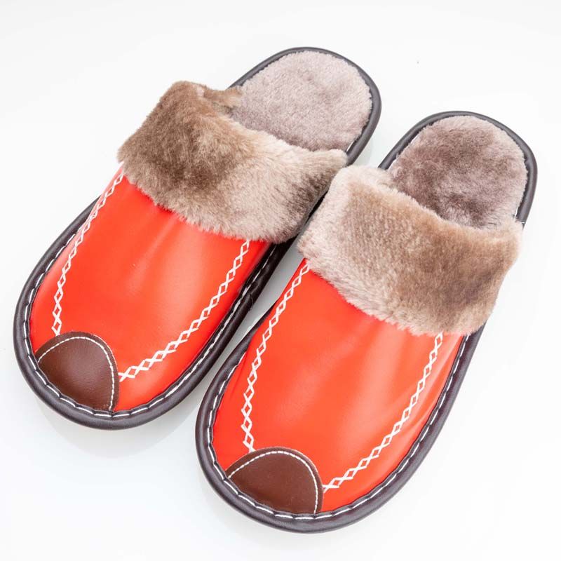 Warme pantoffels (rood)
