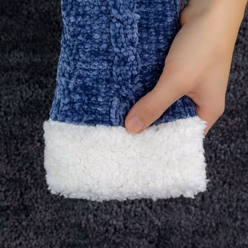 Gevoerde warme sokken (blauw)
