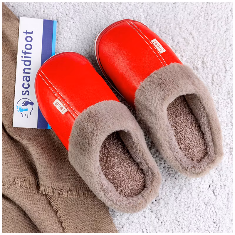 Leren pantoffels (rood)