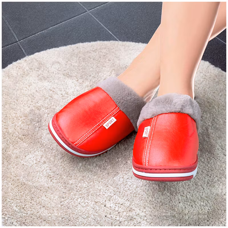 Leren pantoffels (rood)