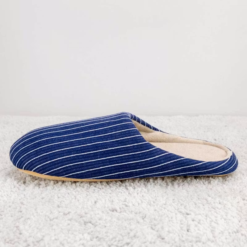Gestreepte pantoffels (blauw)