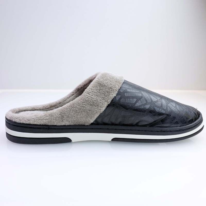 Leren pantoffels (zwart)