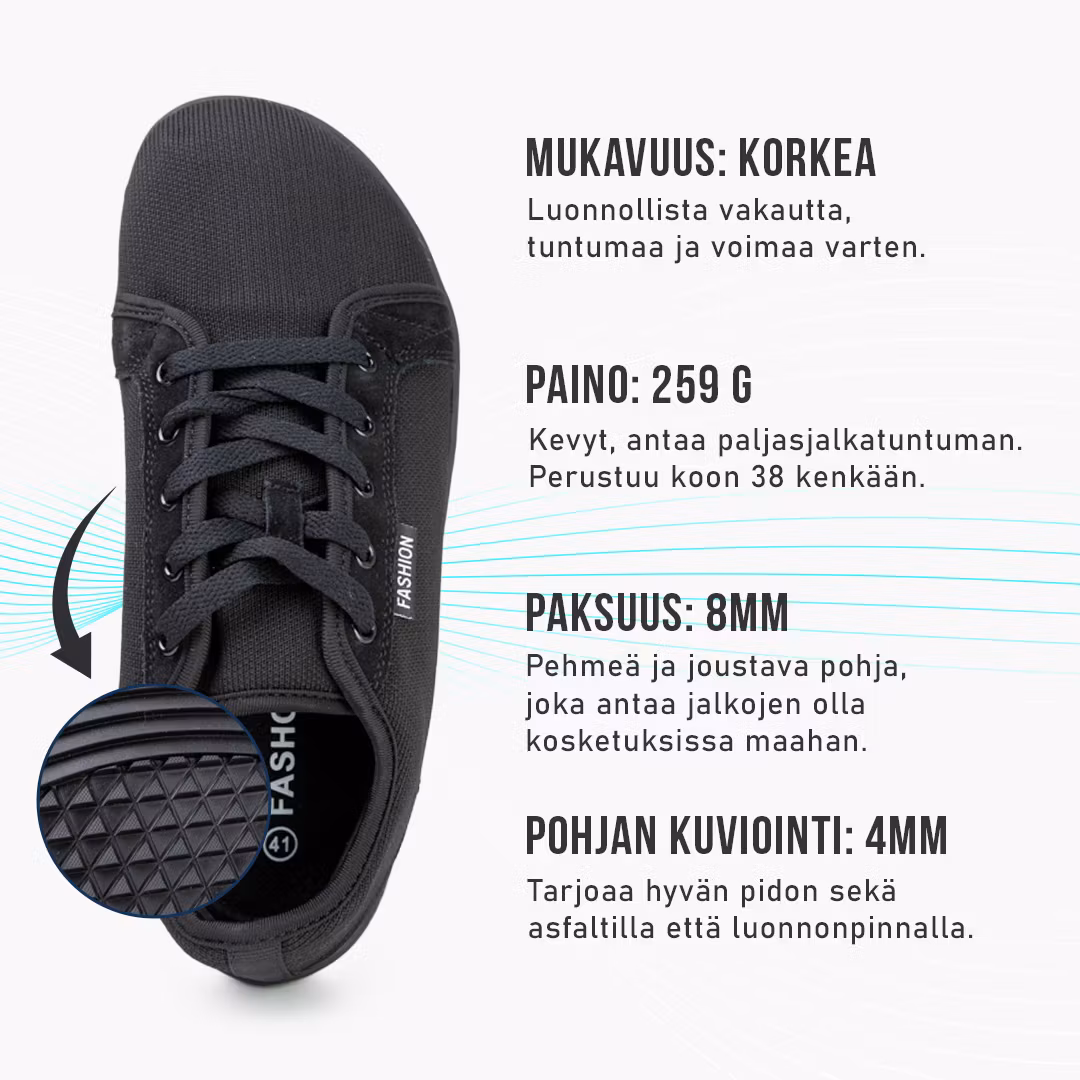 Barefoot schoenen Natural (zwart)