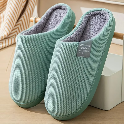 Warme pantoffels (grijs)