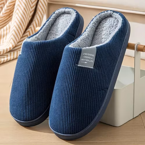 Warme pantoffels (blauw)
