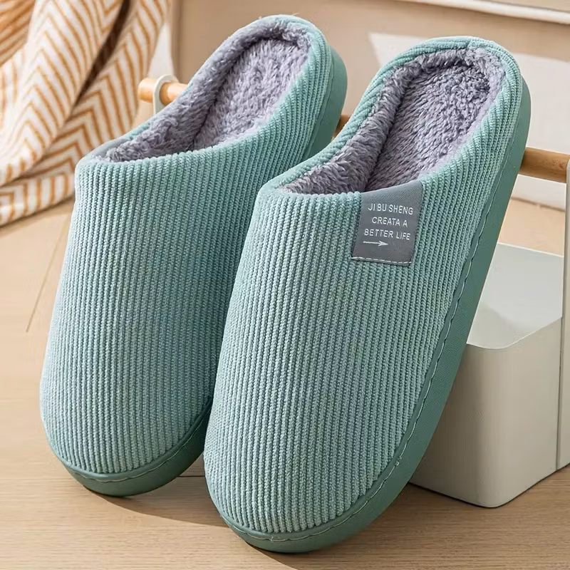 Warme pantoffels (groen)