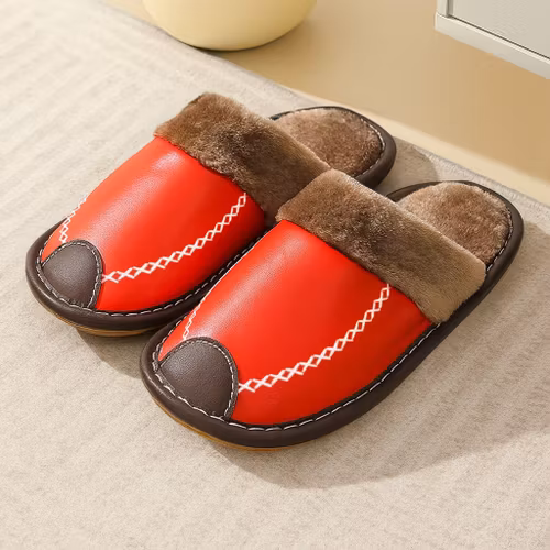Warme pantoffels (rood)