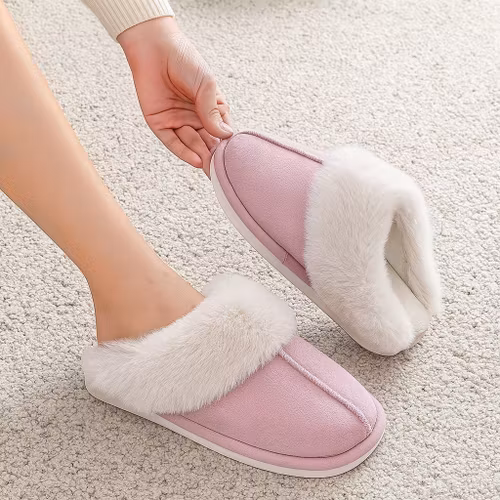 Gevoerde pantoffels (roze)