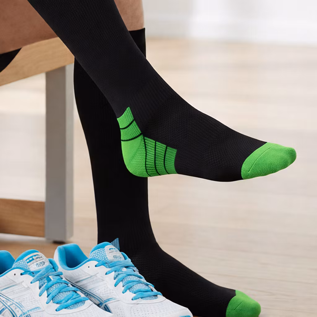 Steunkousen actief groen