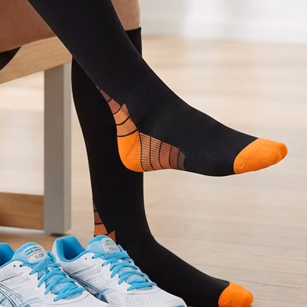 Steunkousen actief oranje