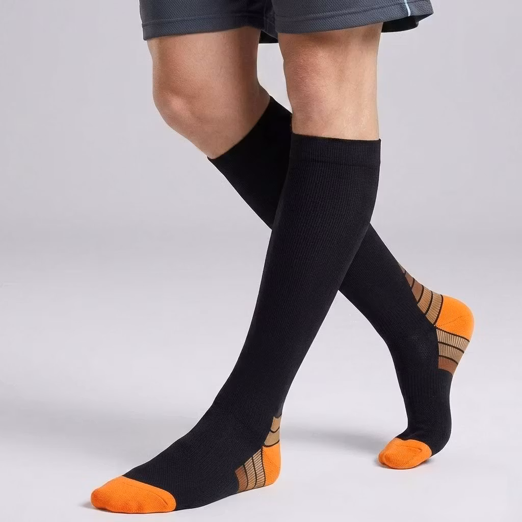 Steunkousen actief oranje