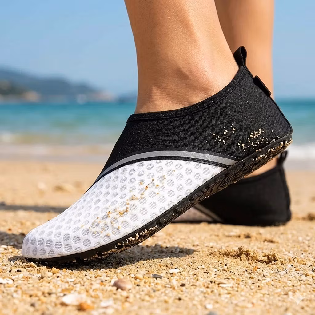 Waterschoenen active (wit/zwart)