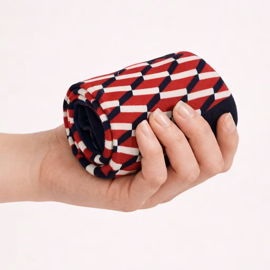 Geruite steunkousen (rood)