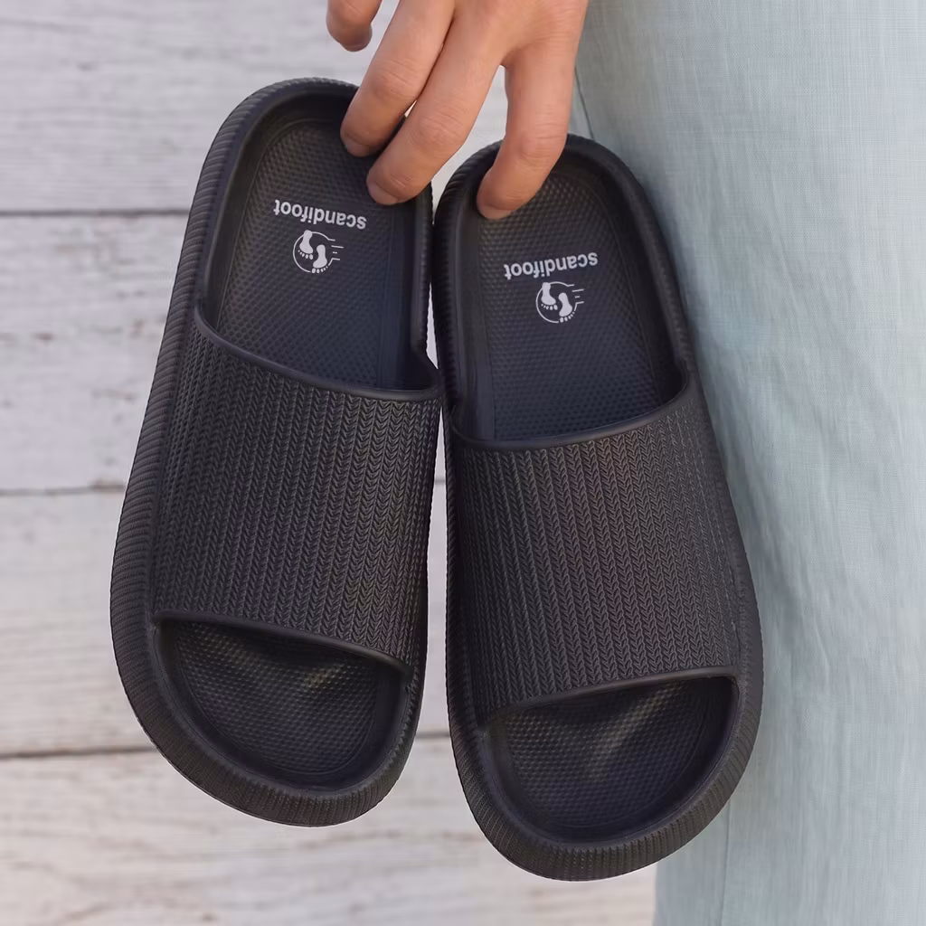 Schokabsorberende slippers (zwart)