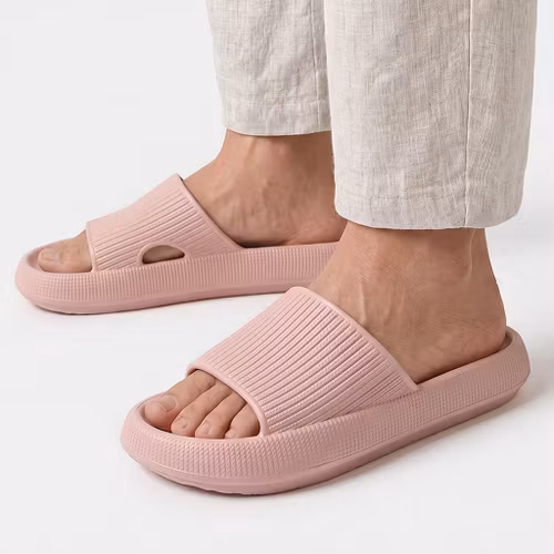 Zachte slippers (Roze)