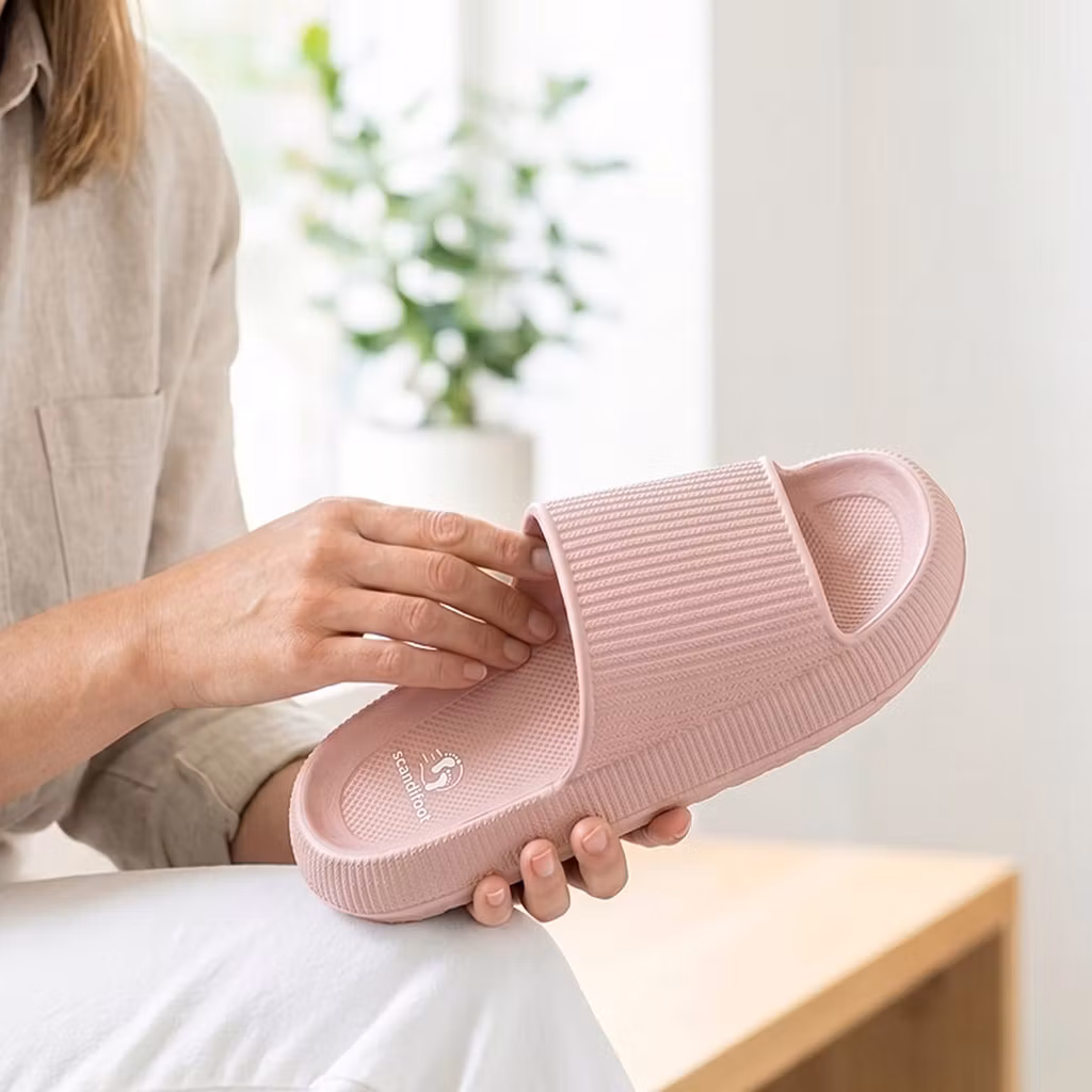 Zachte slippers (Roze)
