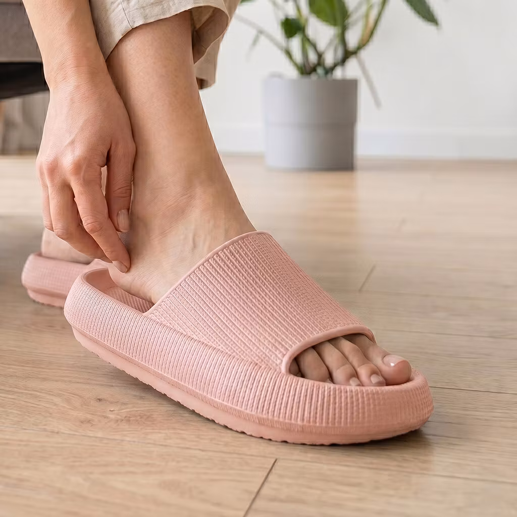 Zachte slippers (Roze)