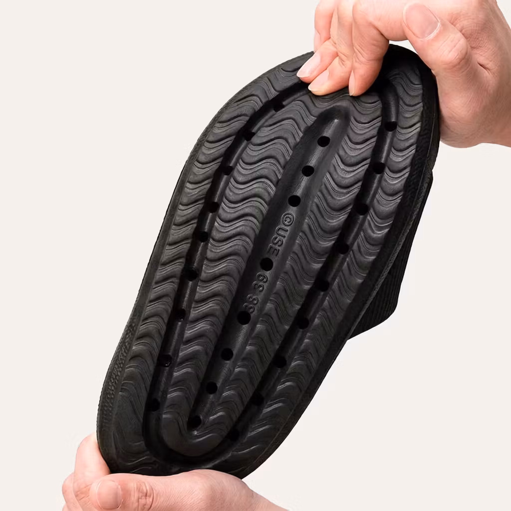 Schokabsorberende slippers (zwart)