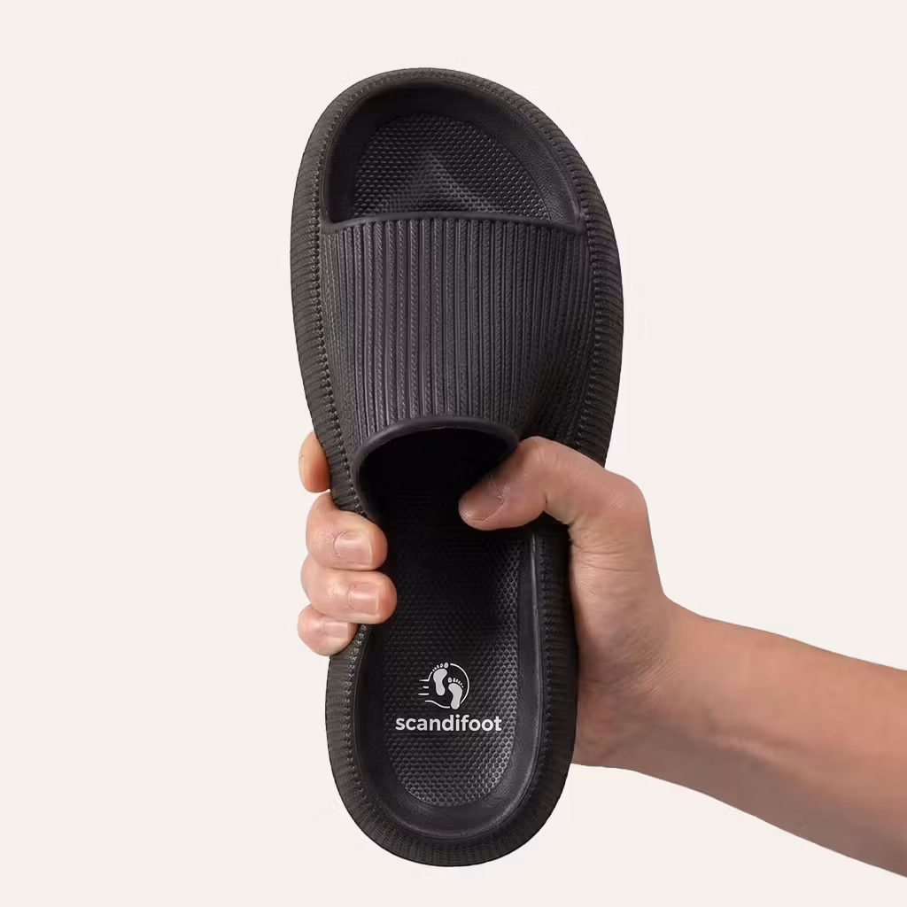 Schokabsorberende slippers (zwart)