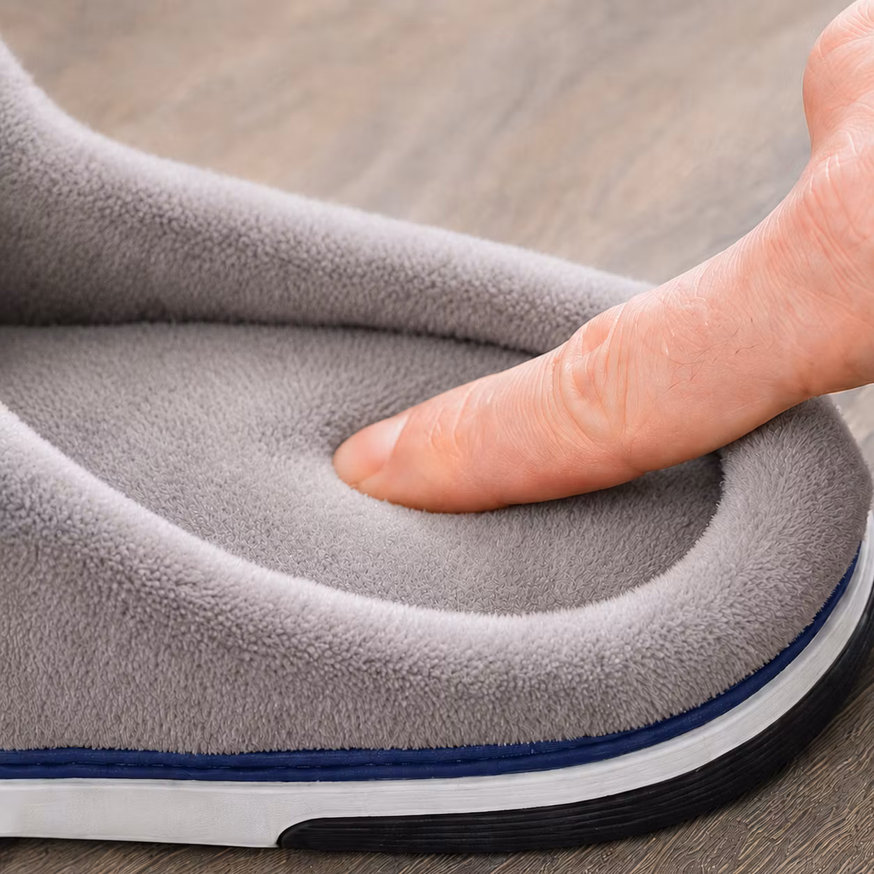 Leren pantoffels (donkerblauw)