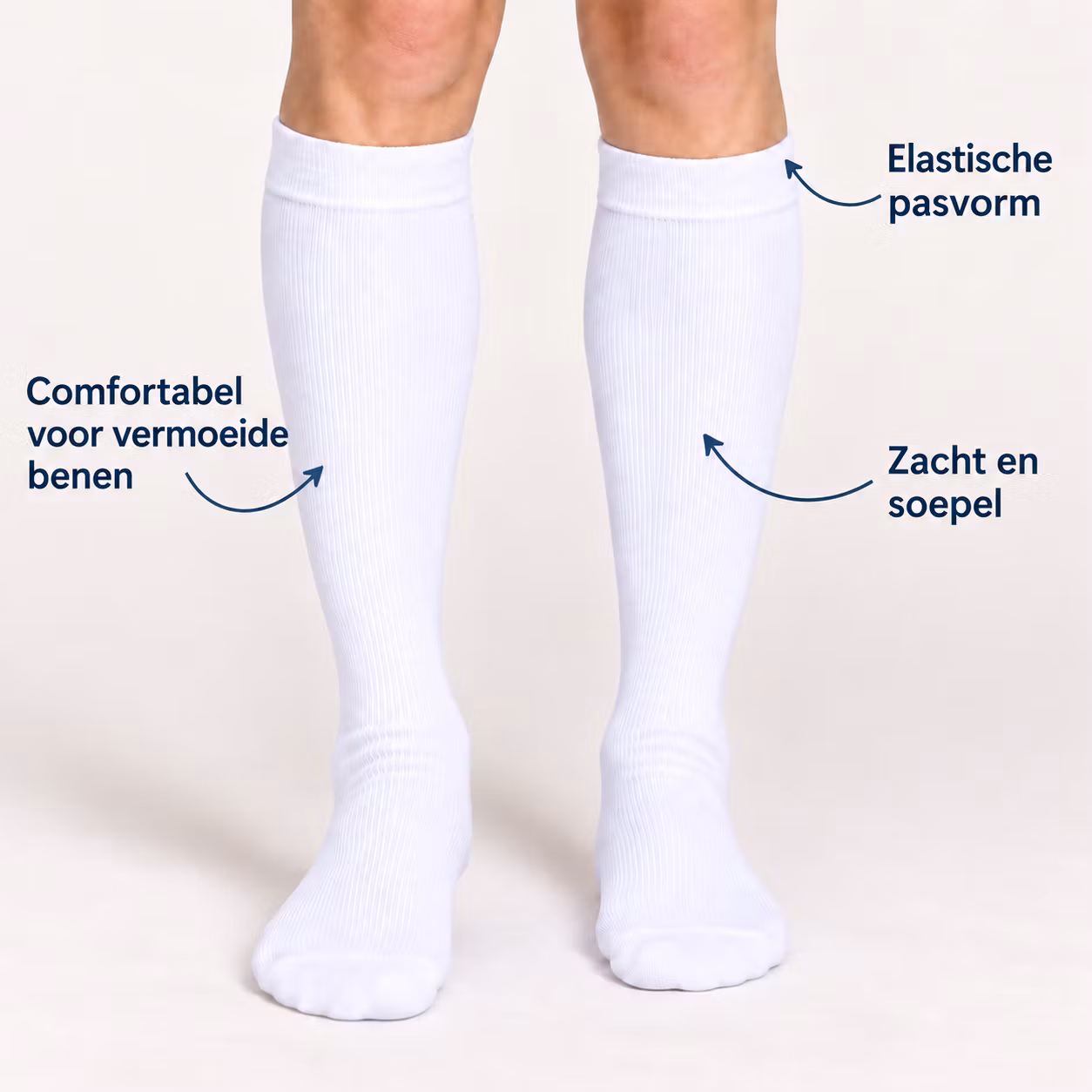 Witte steunkousen