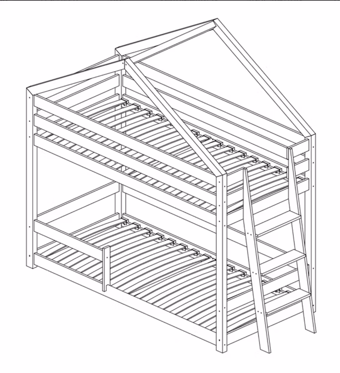 Køjeseng Mila DMPB, hvid