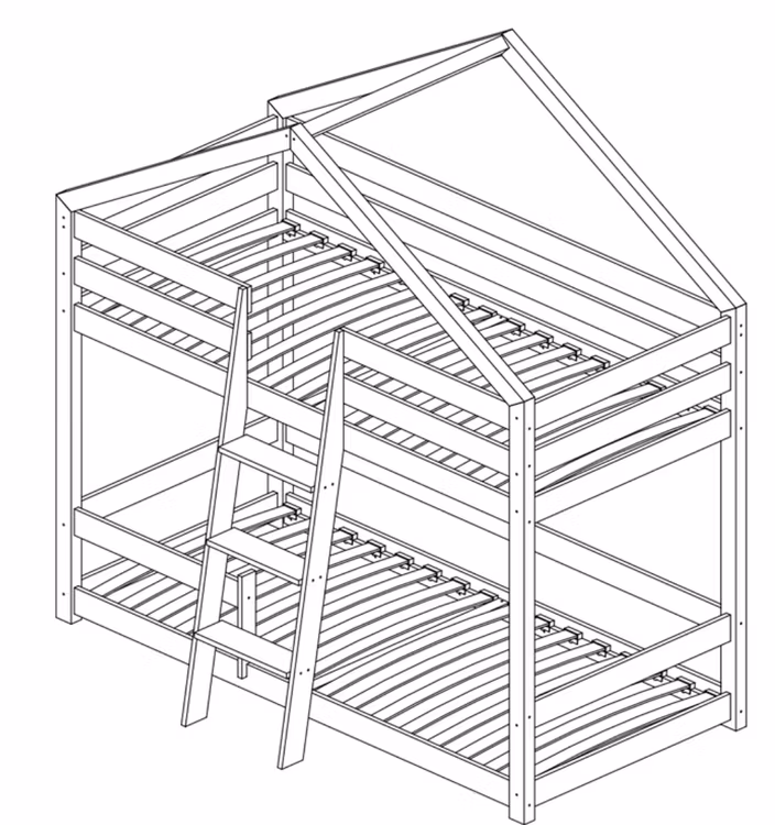 Køjeseng Mila DMP grå