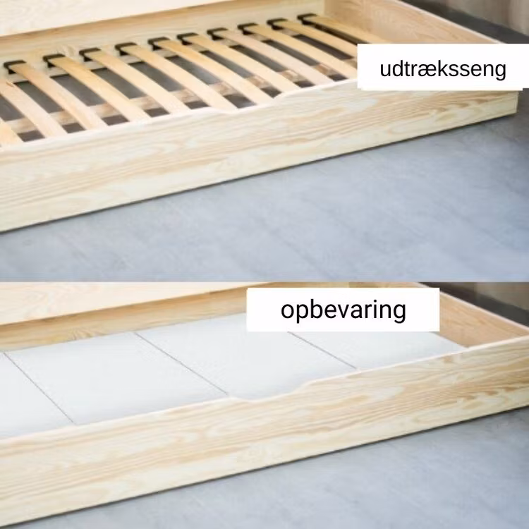Juniorseng Sofia Duo med opbevaring/udtræksseng