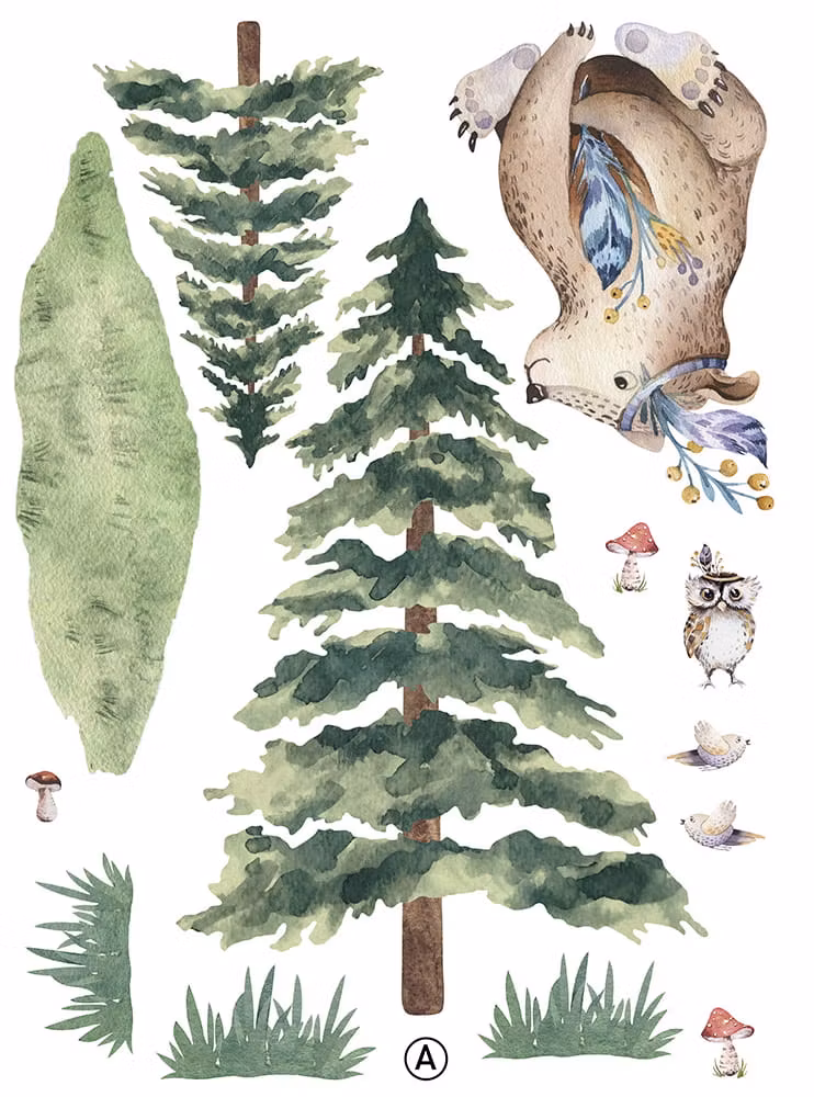 Babylove, Wallstickers, Store skovvenner