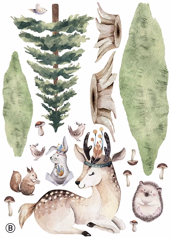 Babylove, Wallstickers, Store skovvenner