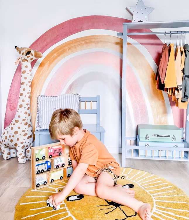 Babylove, Dusty pink rainbow, regnbue wallsticker