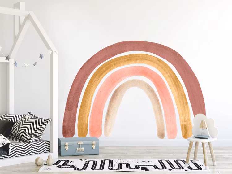 Babylove, Dusty pink rainbow, regnbue wallsticker