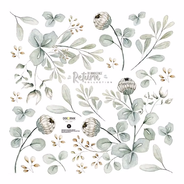 Dekornik, wallstickers Meadow Flowers Miniset