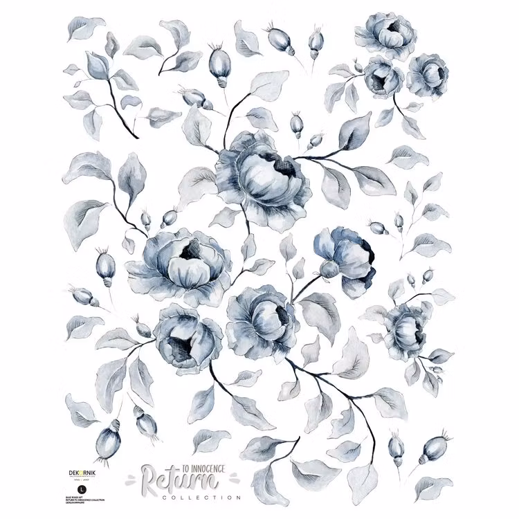 Dekornik, wallstickers Blue Roses