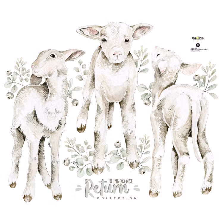 Dekornik, wallstickers Little Lambs
