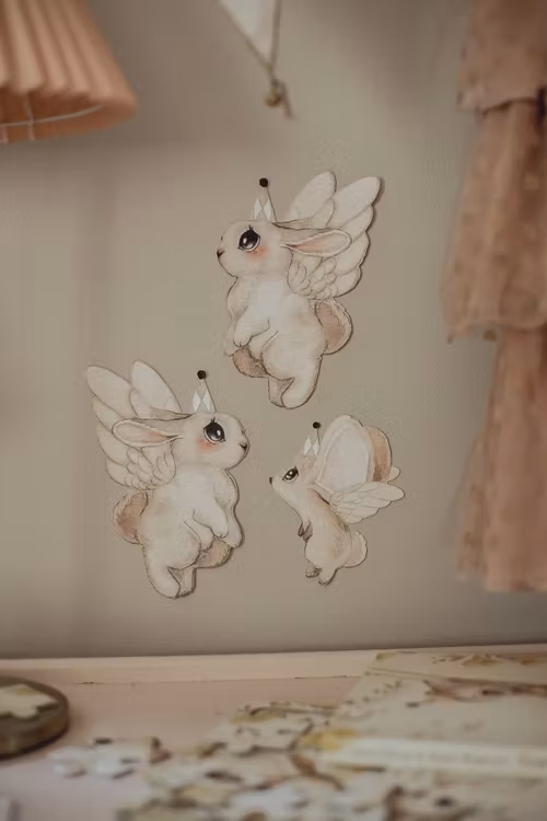 Mrs Mighetto, Wallsticker 3-pack Baby friends