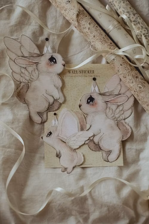 Mrs Mighetto, Wallsticker 3-pack Baby friends