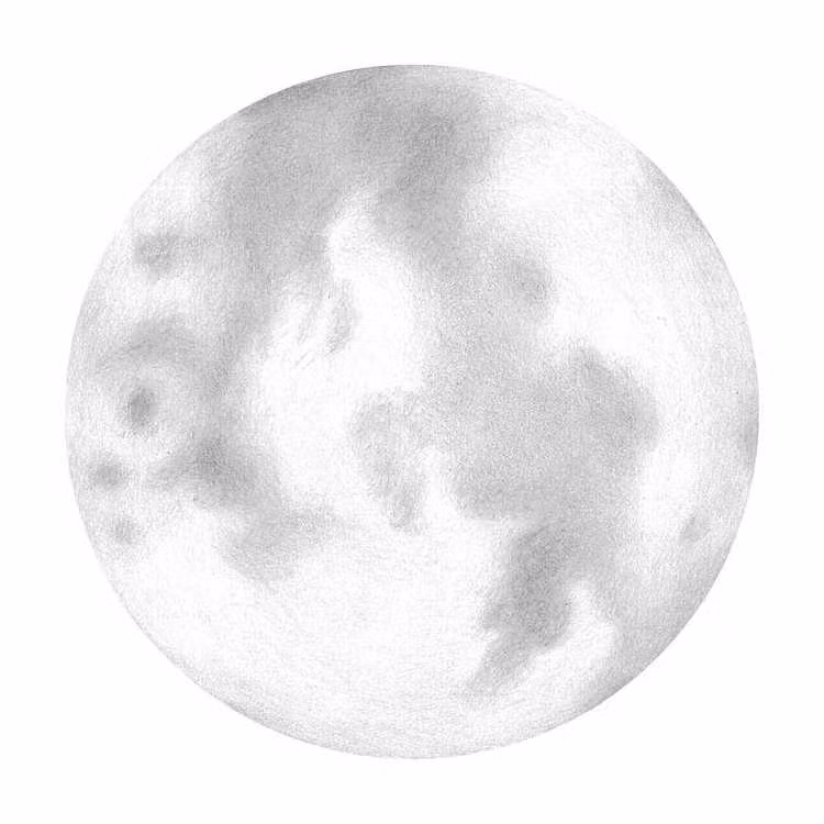 Stickstay, Hvid fuldmåne wallsticker