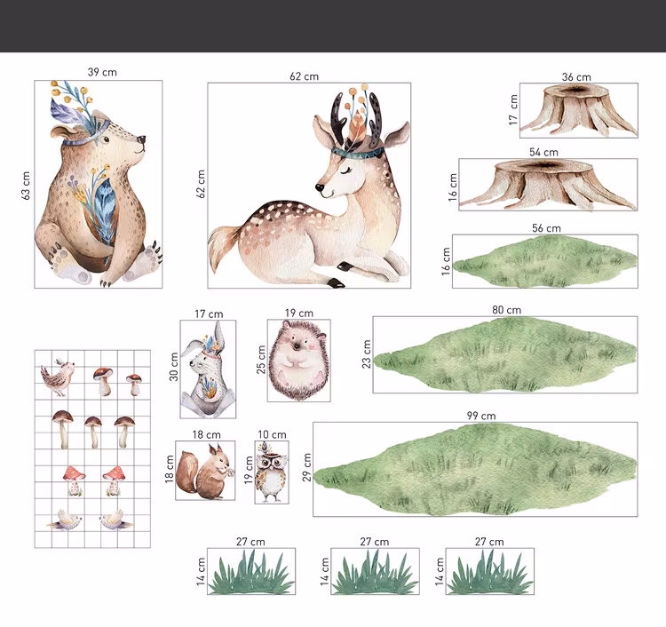 Babylove, Wallstickers, forest friends