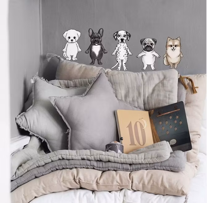 Stickstay wallsticker Bichon frisén Sugar