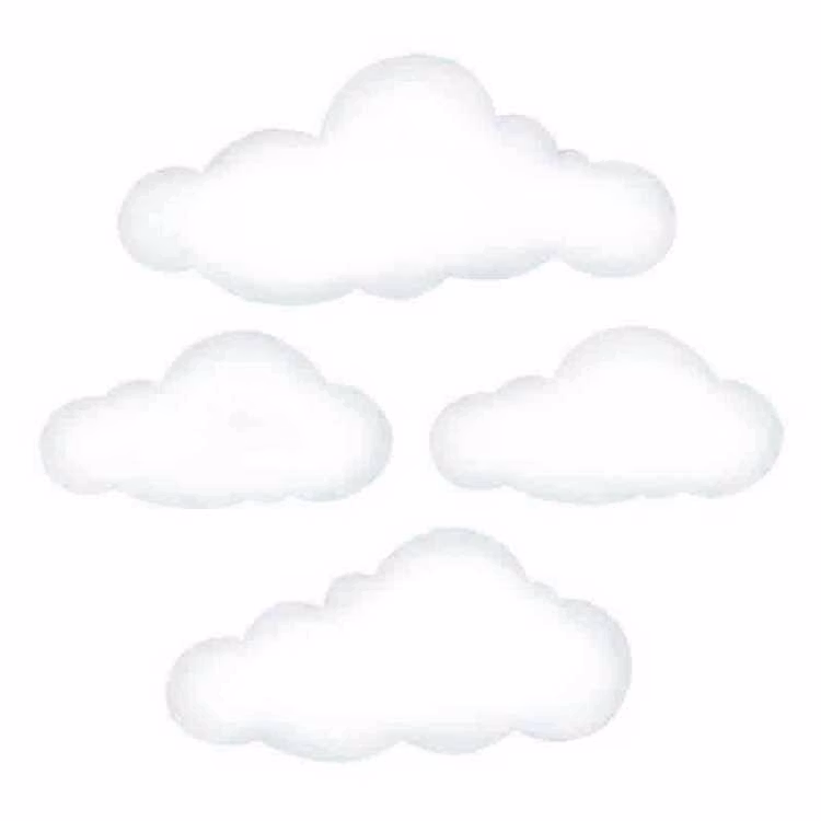 Stickstay, Store hvide skyer wallstickers